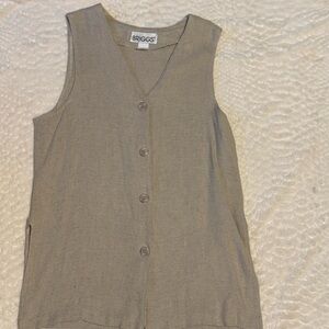 Briggs New York Light Tan Textured Top